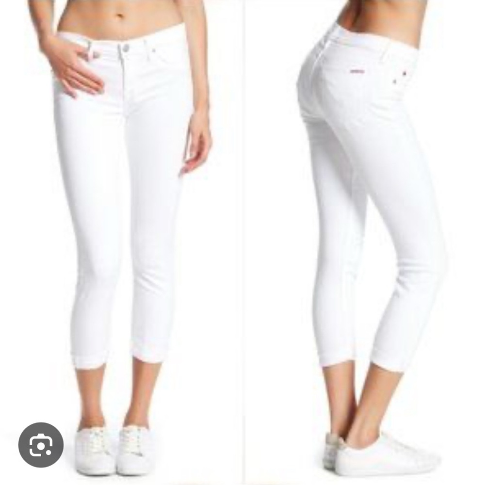 Hudson white Crop Jeans